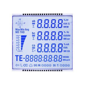 Pantalla LCD segmentada del medidor de energ&iacute;a.